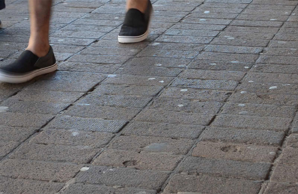 chewing gum on pavement