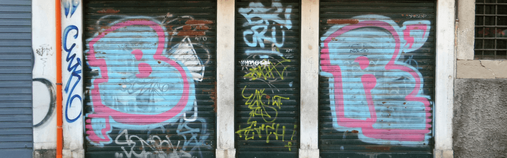 graffiti on shop front